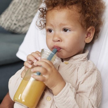 Pajita silicona (6 ud.) VERDE+ROSA+GRIS