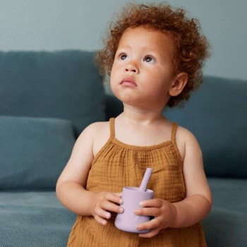 Pajita silicona (6 ud.) LAVANDA+AMARILLO+GRIS