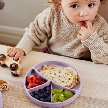 Plato silicona con ventosa LAVANDA