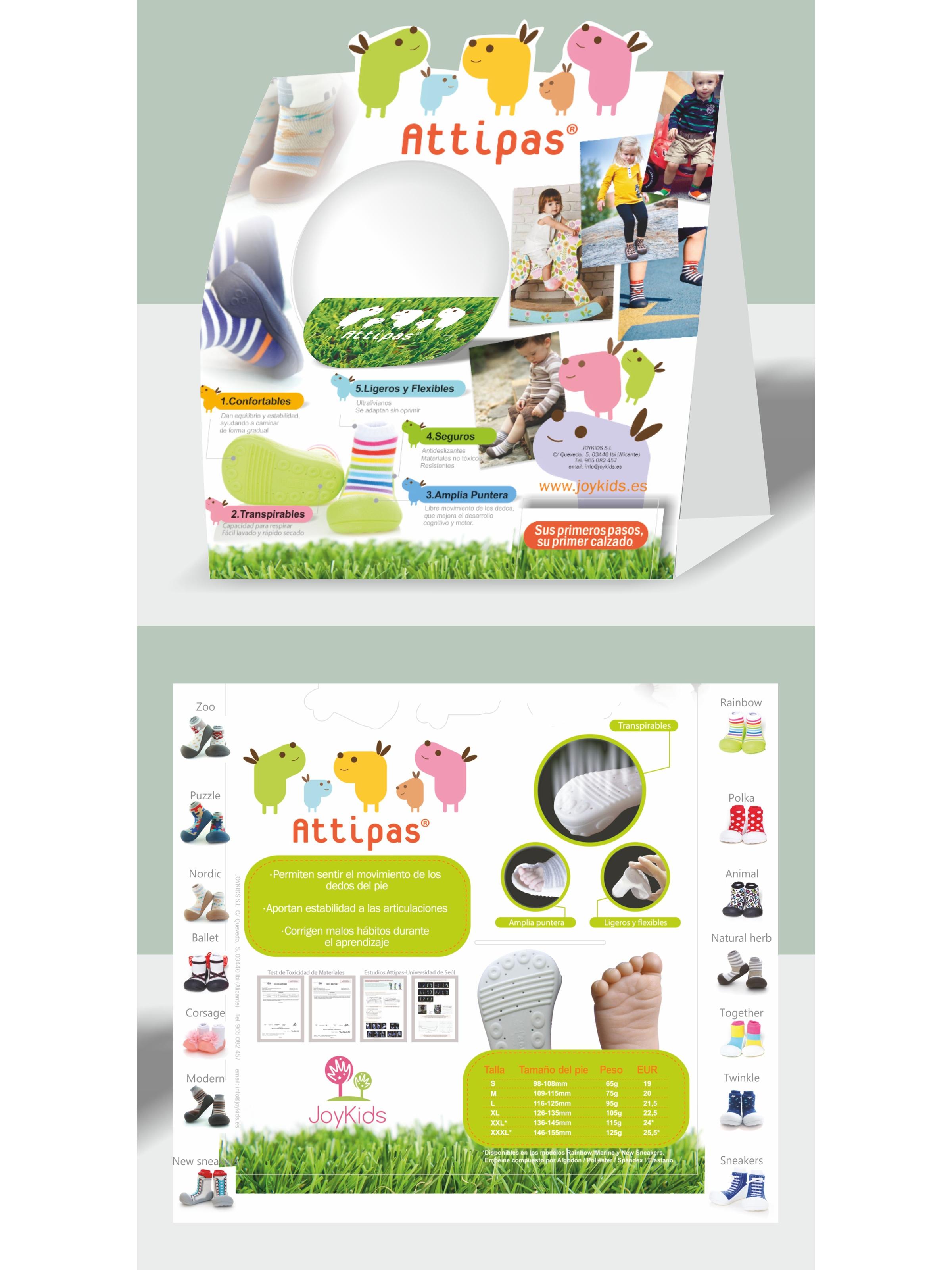 EXPOSITOR SOBREMESA ATTIPAS 40X40 + FOLLETOS