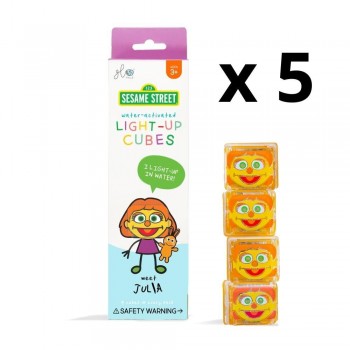 CAJA 5 PACKS CUBOS LUZ JULIA - NARANJA
