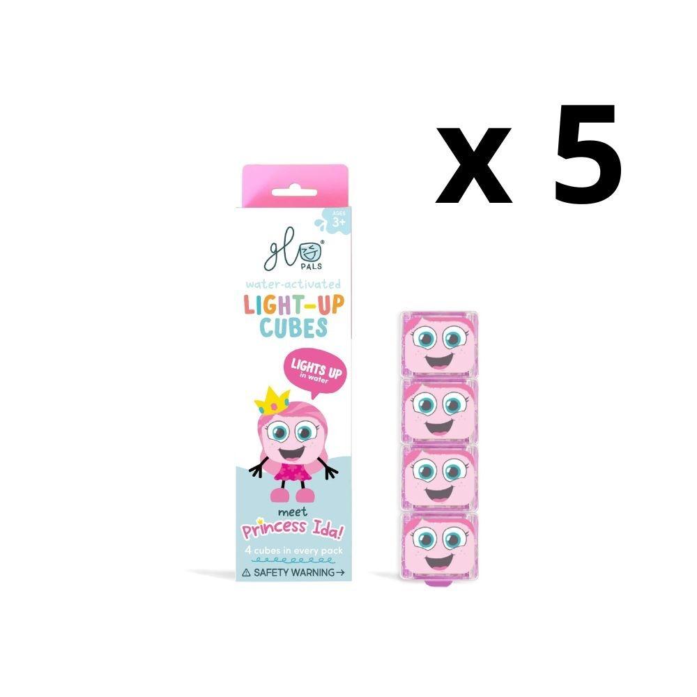 -CAJA 5 PACKS CUBOS LUZ PRINCESA IDA - ROSA