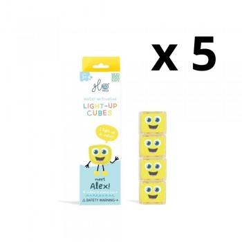 CAJA 5 PACKS CUBOS LUZ ALEX - AMARILLO