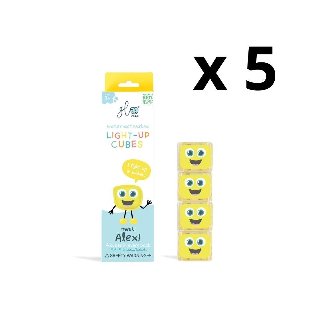 SET 5 PACKS CUBOS LUZ ALEX - AMARILLO