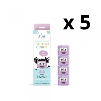 CAJA 5 PACKS CUBOS LUZ LUMI - LILA