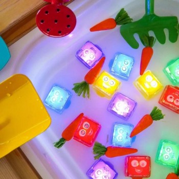 CAJA 5 PACKS CUBOS LUZ SAMMY - ROJO