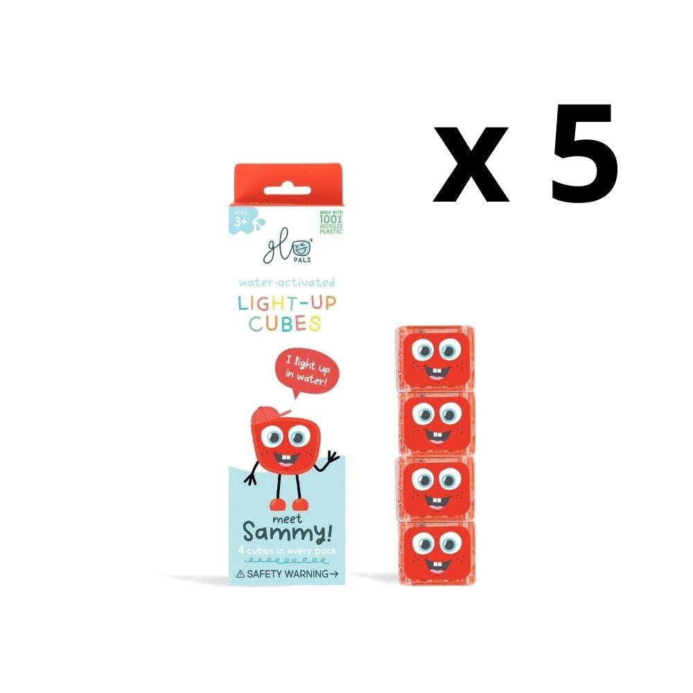 SET 5 PACKS CUBOS LUZ SAMMY - ROJO