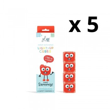 SET 5 PACKS CUBOS LUZ SAMMY - ROJO