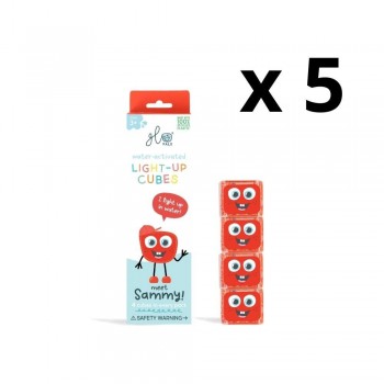 SET 5 PACKS CUBOS LUZ SAMMY-ROJO