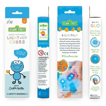 SET 5 PACKS CUBOS LUZ COOKIE MONSTER