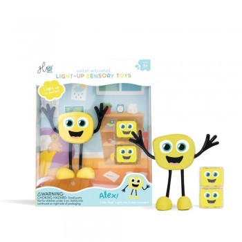 PERSONAJE ALEX + 2 CUBOS LUZ AMARILLO