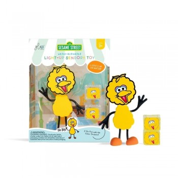 1SET PERSONAJE BIG BIRD + 2 CUBOS LUZ AMARILLO