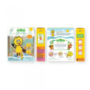 PERSONAJE BIG BIRD + 2 CUBOS LUZ AMARILLO