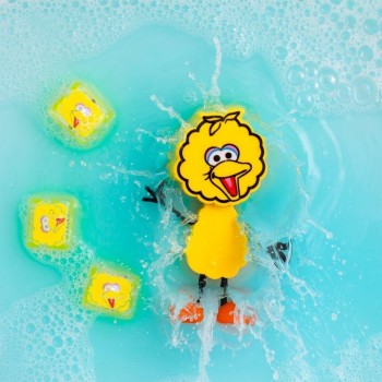 PERSONAJE BIG BIRD + 2 CUBOS LUZ AMARILLO