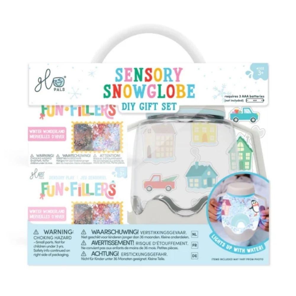 -SET JARRA LUZ + ACCESORIOS SENSORIALES BOLA DE NIEVE
