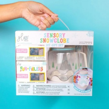 -SET JARRA LUZ + ACCESORIOS SENSORIALES BOLA DE NIEVE