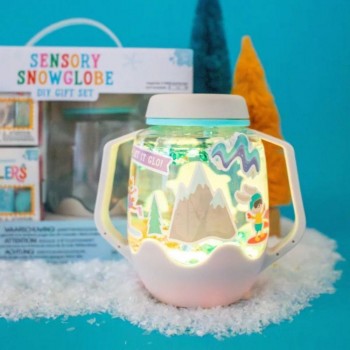 -SET JARRA LUZ + ACCESORIOS SENSORIALES BOLA DE NIEVE