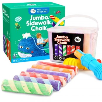 Tizas lavables (24 ud. + 2 soportes)