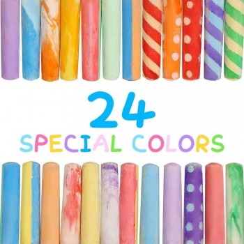 Tizas lavables (24 ud. + 2 soportes)