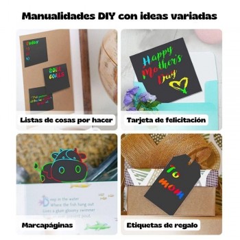 Set de Notas Scratch Art RAINBOW
