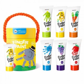 Bote pintura de dedos (6 ud.)