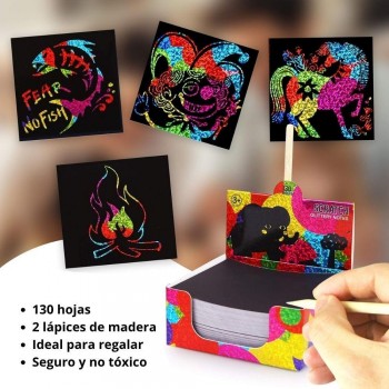 Set de Notas Scratch Art RAINBOW HOLOGRAPHIC