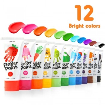Bote pintura de dedos (12 ud.)