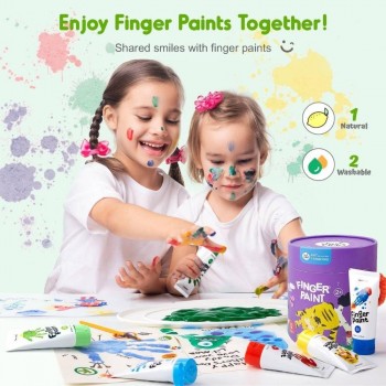 Bote pintura de dedos (12 ud.)