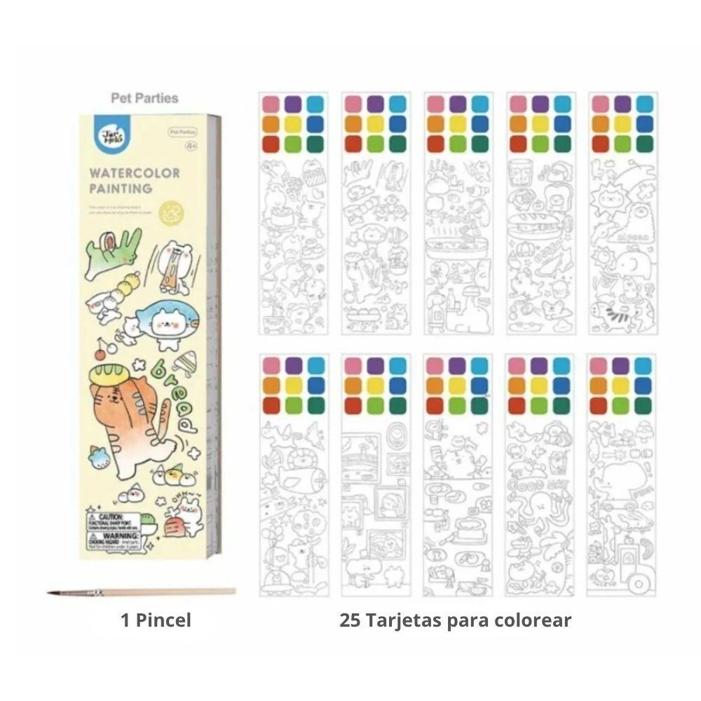 Cuaderno con acuarelas PET PARTIES