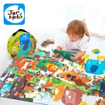 Maletín Puzzle 108 piezas DAY AT THE ZOO
