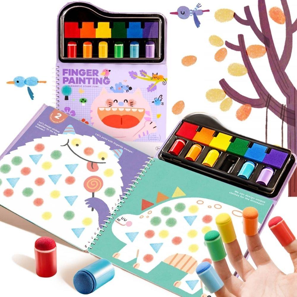 Libro creativo con pintura - FINGERTIP STAMP FUN