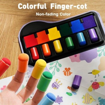 Libro creativo con pintura FINGERTIP STAMP FUN