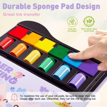 Libro creativo con pintura FINGERTIP STAMP FUN