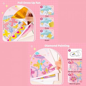 Kit Creativo 4 en1 Maquillaje y Manualidades PRINCESS GLAM