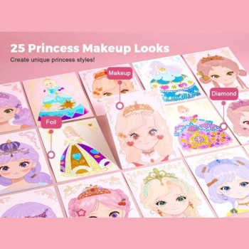 Kit Creativo 4 en1 Maquillaje y Manualidades PRINCESS GLAM