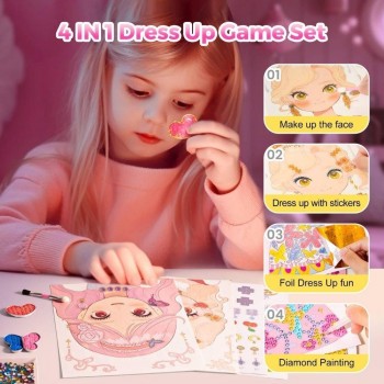 Kit Creativo 4 en1 Maquillaje y Manualidades PRINCESS GLAM