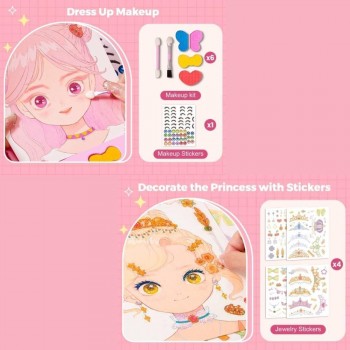 Kit Creativo 4 en1 Maquillaje y Manualidades PRINCESS GLAM