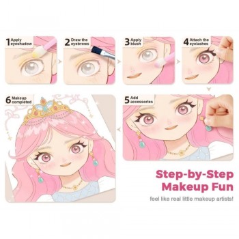Kit Creativo 4 en1 Maquillaje y Manualidades PRINCESS GLAM