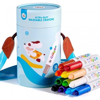 Bote Crayón Ultra Suave Lavable 12 ud.