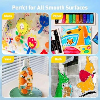 Crayones para cristal, azulejos y papel (6 ud.)