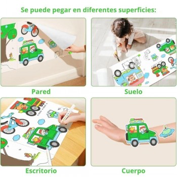Papel adhesivo tematizado TRANSPORT TREK