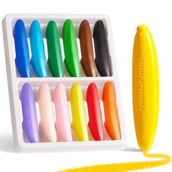 Caja 12 Crayones BANANA de Cera de Abeja