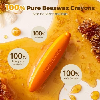 Crayones BANANA de cera de abeja (12 ud.)