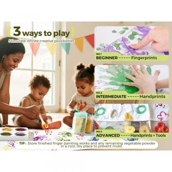 Pintura vegetal en polvo natural (6 colores)