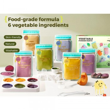 Pintura vegetal en polvo natural (6 colores)