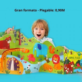 Libro Pegatinas Reutilizables ANIMAL PLACE