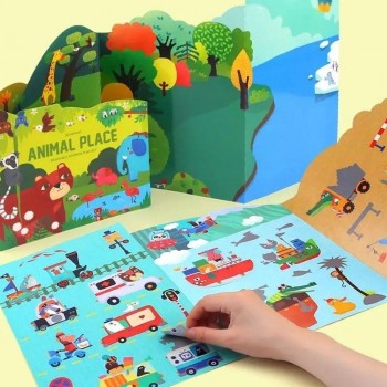 Libro Pegatinas Reutilizables ANIMAL PLACE