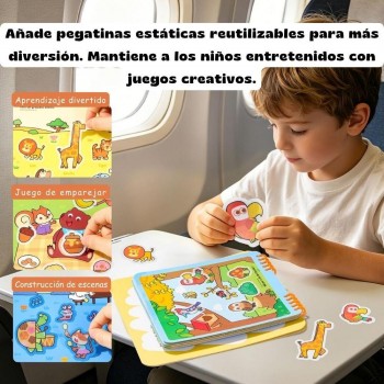 Cuaderno colorea con agua ANIMAL WORLD TOUR