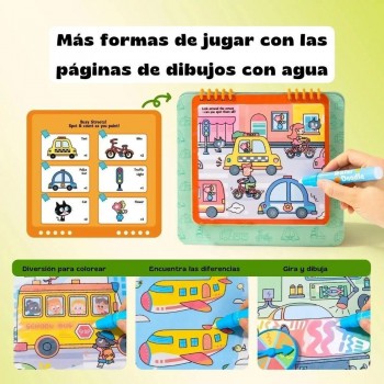 Cuaderno colorea con agua VEHICLE ADVENTURE