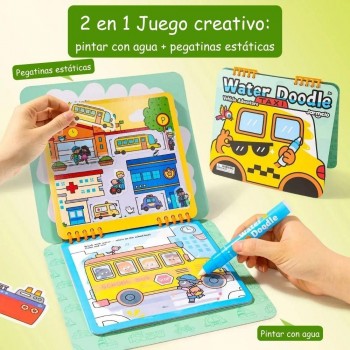 Cuaderno colorea con agua VEHICLE ADVENTURE
